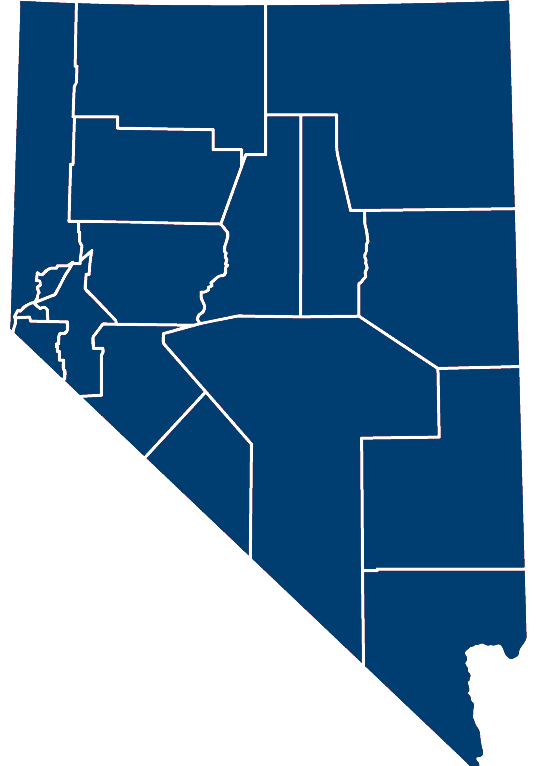 Map Nevada Blue